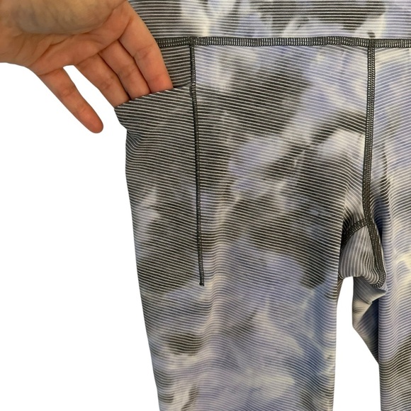 Athleta | Women's Blue & Gray High Rise Crop Leggings Size Medium - Picture 4 of 10